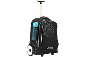 UNIKER Laptoptasche mit Rollen für 15,6 Zoll Laptops, Krankenschwestertasche auf Rädern, T5 (T5 - Fingerabdruck)