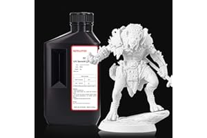 RepRapper Resina para impresora 3D de alta precisión y alta tenacidad, resina lineal SLA de 405 nm, resina UV rápida, fotopolímero estándar, resina para impresora 3D EMAKE3D Galaxy1 SLA, color blanco,