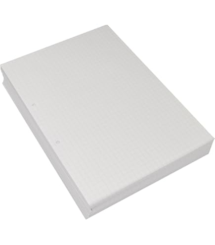 RHINO A4 Loose Leaf Paper, 5mm Squared, 500 Sheets / 1000 Pages, Hole