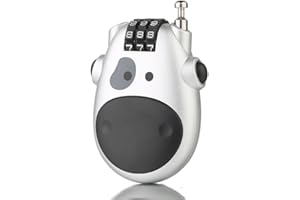 Bogoro Lucchetto Per Valigia Bici,Lucchetto Con Cavo,Lucchetto Per Casco Moto,Lucchetto Con Codice a 3 Cifre,lucchetto Scooter,Lucchetto a Combinazione Bici,Lucchetto Universale a Codice Argento