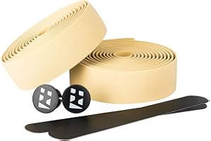 URBAN ZWEIRAD Resistente Nastro per Il Manubrio della Bici - Beige Sabbia - Inclusi Tappi di Chiusura e Strisce adesive - Super Antiscivolo e Facile da Applicare - 200cm x 3cm (Beige Sabbia)