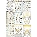 10 Sheets of Silver & Gold Fashion / Style Tattoos