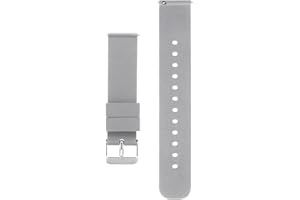 cobee Correas de reloj de silicona – Correa de repuesto de goma suave impermeable de liberación rápida con hebilla de acero inoxidable chapada en plata(18 mm, negro)