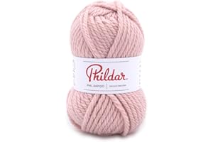 Phildar - Pelote de Laine Phil RAPIDO - Laine à Tricoter - 25% Laine peignée,25% Acrylique,50% Polyamide - Aiguille n°7 - Couleur ROSEE