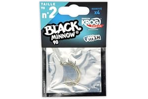 Fiiish Hamecon Krog Premium by Vmc Black Minnow No.2 - Chrome - BM147