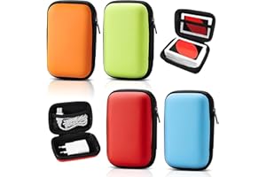 UIEXAY 4 Pièces Coque Pour Disque Dur Externe Sac Disque Dur Pour 2.5'' Disque Dur Portable Hdd Ssd Étui Case Compartiments Intérieurs Avec Proche Filet Disque Dur Protection Sac Antichoc Rigide Coque