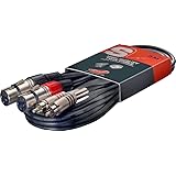 Stagg 25018317 3 m S Series Twin RCA Male to Twin XLR Female Cable
