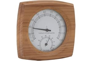 COSIKI Sommerüberraschung 2 in 1 Sauna Thermometer Hygrothermograph Hygrometer Sauna Raum Zubehör für Häuser Büros Werkstatt Schulen Märkte Lager