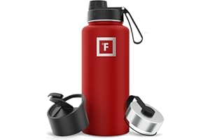 IRON °FLASK Edelstahl Trinkflasche - 650/950/1200/1800 ml - Kohlensäure Geeignet Auslaufsicher Doppelwandig Isoliert Thermosflasche BPA-Freie - Wasserflasche Sport Gym Fitness Reisen Kinder