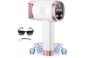 OUPSEEN 21J Depiladora Laser con Función de Refrigeración, 600NM-1200NM Onda de Luz Roja, Pantalla táctil LCD, 3 en 1 Depiladora Luz Pulsada con 9 Niveles de Energía para Bikini, Axilas, Cara, Cuerpo Oro Rosa