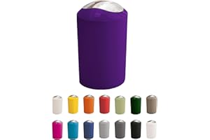 KW "Gleam 5Ltr Swing Bin - Compact Bathroom/Kitchen/Waste Bin (Royal Purple)