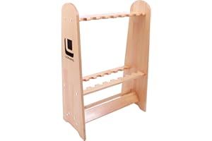 Ultimate XL Rastrelliera in Legno per Canne da Pesca | Rastrelliera Porta canne