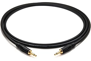 enoaudio Mogami 2893 High-Definition Eurorack Patchkabel | Amphenol Gold 3,5mm TS miniklinke | HiFi, Black, 1,5 m