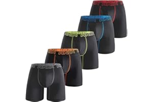 PESAIL AND1 Sport Boxershorts 5er Pack Unterwäsche Herren Unterhosen Männer Retroshorts Boxer Brief Sportunterwäsche Retro Pants Mit regulärem oder langem Bein