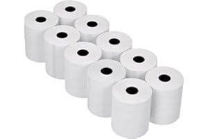 Blister 10 rotoli RC carta termica BPA free 55gr 57,5mm x 30mt Ø50mm ROTOMAR