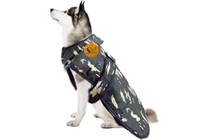 Sage Square Premium Dog Winter Ultra Warm Camouflage Army Coat Thicker Fleece Dog Hoodie Vest for Cold Weather (Size: XLarge) (26")