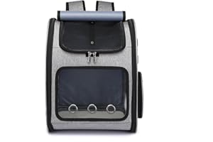 PETCUTE Zaino per Cani e Gatti, Traspirante e Spazioso Zaino Trasportino per Cani, Zaino Pieghevole per Animali Domestici con Materasso Morbido,Adatto per Viaggiare,Campeggio ed Escursionismo