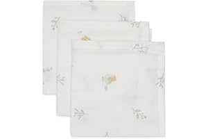 Jollein spökdukar baby – Lovely Birds – 3-pack – 31 x 31 cm – 100% bomull – muslindukar baby – OEKO-TEX certifierad