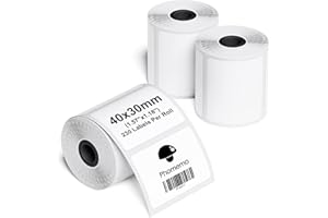 Phomemo M110/M220/M221/M200/M120 Etiqueta autoadhesiva papel de etiqueta térmica 1.57"x1.18" (40x30 mm), para Impresoras de etiquetas Phomemo M110/M221/M120/M200/M220,230 por Rollo(3 Rollos)