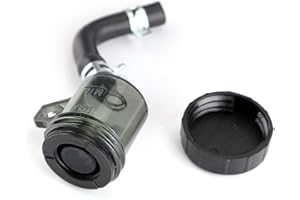 Vipih-EU Depósito De Líquido De Freno De Motocicleta, Depósito De Líquido De Cilindro Maestro De Embrague De Freno Trasero Universal De Moto, Tapa del Tanque De Aceite