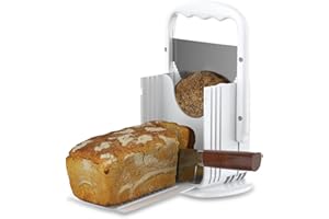 xocome Brotschneider, Bagelschneider - Handbrotschneidemaschine mit leicht zu greifendem Griff für Bäckerei, Restaurant - Edelstahl, stainless steel