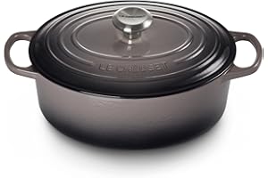 Le Creuset Cocotte en Fonte Émaillée Signature avec Couvercle, 29 cm, Ovale, 4,7 L, 4,675 kg, Flint, 21178294442430
