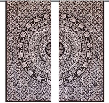 Indian Wall Hanging Tapestry Psychedelic Mandala Tapestry Drapes Window Curtains Shower Curtain Indian Drape Handmade Curtain Boho Set Window Treatments &amp; Valances Indian Mandala Curtain