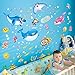 Produktbild Japace® Unter dem Meer Cartoon Niedlich Fisch Wandtattoo Aufkleber für Nursery Kinderzimmer Schlafzimmer Wohnzimmer Dekoration