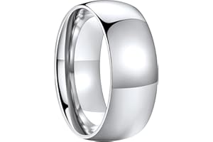 FaithHeart Bague Simple pour Femme Homme, Bague Anneau en Acier Inoxydable/Plaqué Or/Noir, Alliance de 2/4/6/8 mm de Large, 10 Tailles Disponibles de 47 à 67