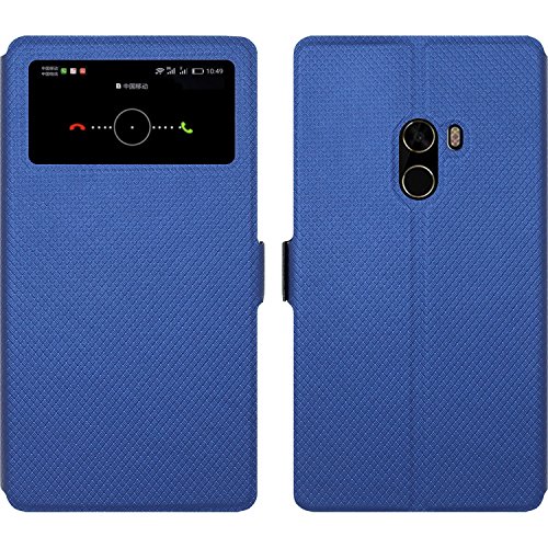 Xiaomi Mi Mix Funda   Anzhao Flip Cover  Cierre magn  tico  Caso Con Funci  n de Soporte y Ventana  View Window  para Xiaomi Mi Mix  Azul 