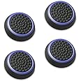 Fosmon A1669 Silicone Thumb Stick Grip Caps (2 Pair) for PS4, PS3, Wii U, and Xbox 360 - Black/Blue