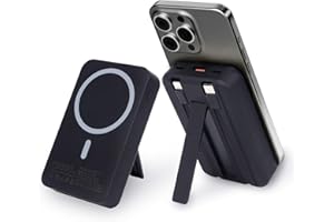 SUOYAOYAOV Power bank Magnetico 10000mAh Caricabatterie Portatile Wireless PD 22.5W con Cavo USB-C, Power Bank Wireless, Compatibile con iPhone 16/15/14/13/12/Pro/Max Huawei Xiaomi (Nero) (Nero)