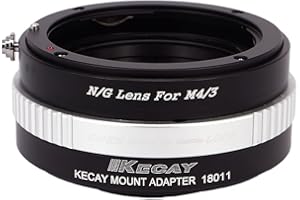 KECAY Anello Adattatore per Obiettivo di Nikon G DX AFS a Fotocamera Micro 4/3 M4/3 Micro Four Thirds Compatibile con Panasonic Lumix G3 G10 GX1 GH2 GF1 GF2 GF3 GF5 GH4 Olympus PEN E-M5 E-M10 N/G-M4/3