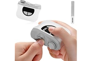 KIMIGO Tagliaunghie Elettrico, 4 in 1 Lima Unghie Elettrico con Taglio, Lucido, Raccolta dei Scarti, Luce LED, Electric Nail Clippers per Uomo Neonati Bambini, Adulti, Anziani