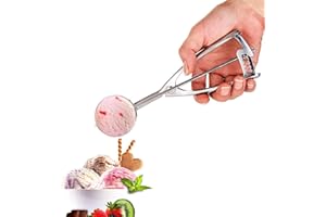 Cafopgrill Ice Cream Scoop de Acero Inoxidable 40mm / 60mm Cookie Cupcake Scooper con Disparador para Hornear albóndigas Dos tamaños(4CM)