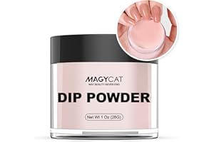 MAGYCAT Dip Powder Natural Nude Color 1 Oz/28g Nail Dipping Powder French Nails Art Starter Manicure DIY Salon Home Gift for Women,No Need Nail Lamp Cured