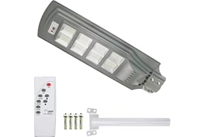 CheDux 832 LED Solar Street Lights Outdoor Wireless 12000mAh Sensor de movimiento Luz de pared de seguridad para jardín Cubierta Valla Estacionamiento Puerta delantera (120W)
