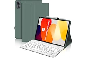WINCHKING Tastiera per Xiaomi Redmi SE 2023 11", Layout Italiano, Tastiera slim Bluetooth wireless magnetica rimovibile, Custodia per 11 pollici con fascia elastica, Verde scuro