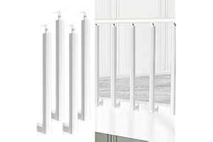 CVTER Postes De Balaustre De Escalera Cuadrados: Husillos De Barandilla De Metal Ajustables De 270° Con Base De Soporte Plano Y Kits De Tornillos;Los Postes De Hierro Plateados Son Adecuados Para Terrazas