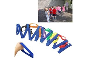 Suszian Safety Walking Rope,Kids Walking Rope Durable Nylon Children Safety Rein with Colorful Handles for Daycare Schools and Teachers,370cm
