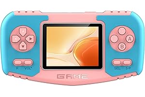 FIOTASY Kids Handheld Video Game Console Built in 520 Games, Travel-friendly Handheld Gaming Console for Kids, 2.4" Color Screen, Rechargeable Battery, Handheld Game Console for Boys Girls