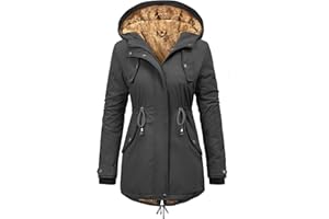 Vancavoo Abrigos de Invierno Parka Mujer Chaqueta Larga Abrigos Cálido Jacket Impermeable Para Chaquetones Termica de Cremallera con Capucha Cazadora Gruesa