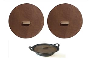 inkwellinserts Horse feed covers, WOODEN LIDS FOR Equestrian low rubber feed bucket, food covers (2 lids)