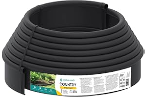 STANDARTPARK VODALAND - Bordura para Jardín en Plástico Negro - Rollo de 10 Metros, Altura 110mm | Borduras Duraderas para Delimitar y Embellecer Jardines | Borduras de Jardin y Espacios Exteriores