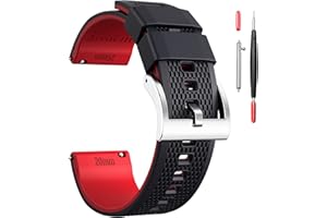 HEMSUT H Hemsut Silicone Watch Bands, 18mm 20mm 22mm Quick Release Rubber Watch Strap for Men Women Soft Replacement, 10 Colors for Choose