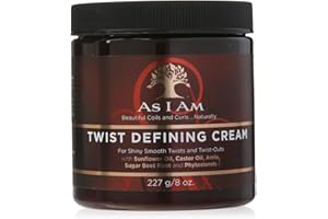 -As I Am- Crema de peinado "Twist Defining Cream" -227 gr- Minimiza el frizz e hidrata en profundidad -APTO MÉTODO CURLY-