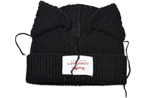 BHGYTEC Kpop Stray Kids Beanie-Mütze, Katzenohren-Mütze, Hyunjin Felix Bangchan-Mütze, Strickmütze, SKZ Kopfbedeckung/926 (Color : Cat Ear Beanie Hatblack, Size : Medium)