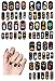 Ejiubas Halloween Water Transfer Nails Stickers 3D Waterproof DIY Nail Art Wraps Set 2 - 3 Sheets with 60 Pcs