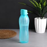 B&uuml;y&uuml;k Boy Kapaklı Su Matarası 1000 ml, Şeffaf Plastik Sporcu Su Şişesi, BPA İ&ccedil;ermez, Mavi Turuncu Siyah Mor Renk Se&ccedil;enekli (M