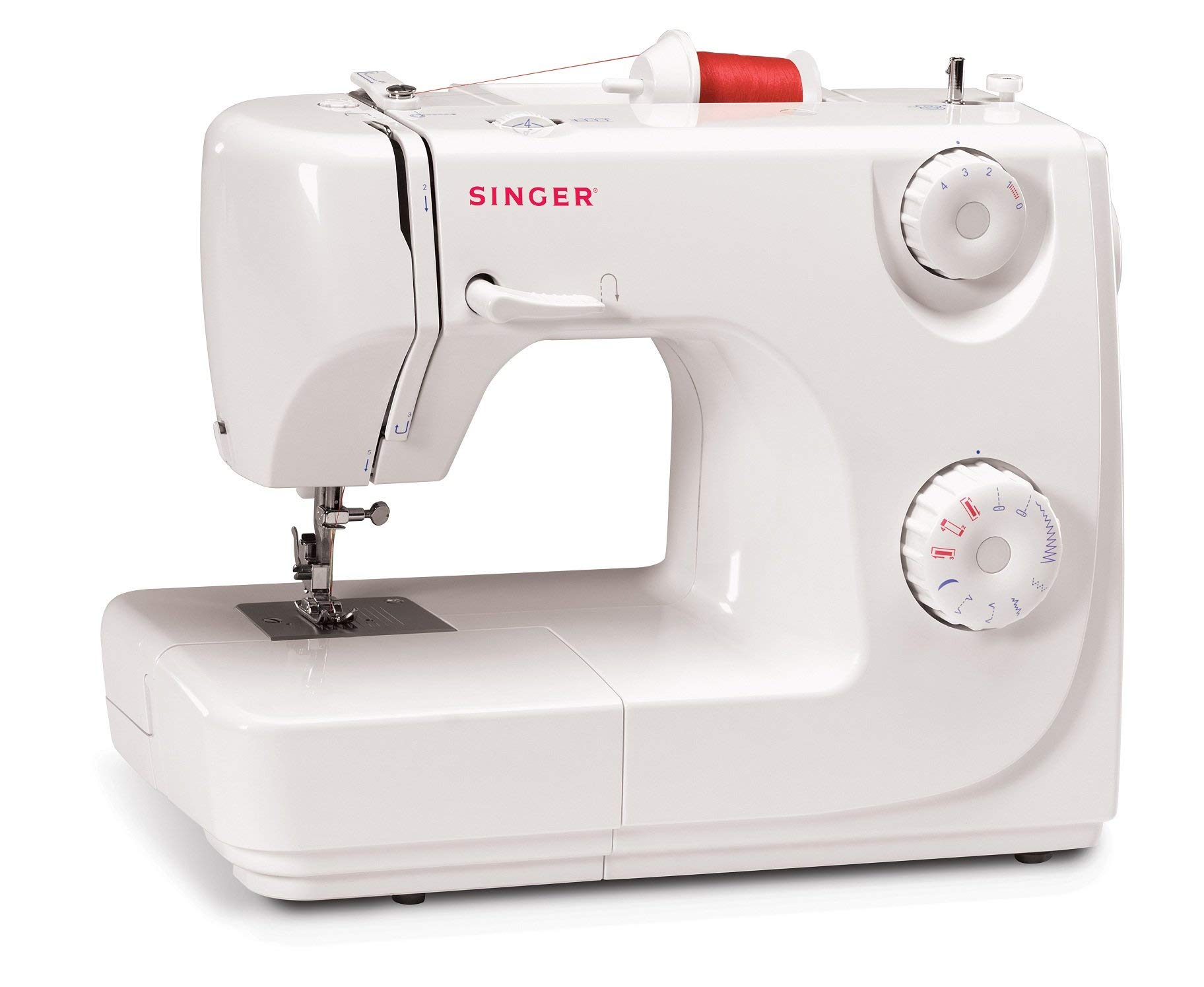 Singer 8280 Zig Zag Sewing Machine,8 Built in Stitches, 24 Stitch Function, Auto Needle Threader(White),70W Powerful motor